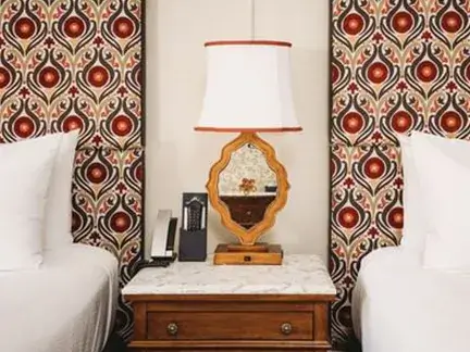 Two queen beds in a Classic Double Queen Room in Hotel Colorado in Glenwood Springs