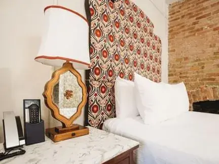 Two queen beds in a Classic Double Queen Accessible Room in Hotel Colorado in Glenwood Springs