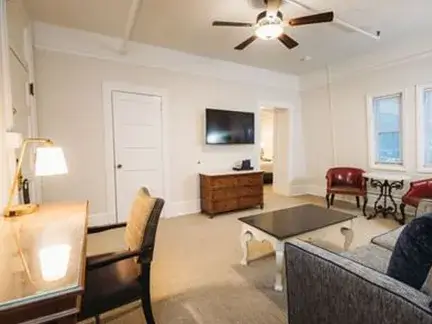 Ambassador Suite living room at Hotel Colorado