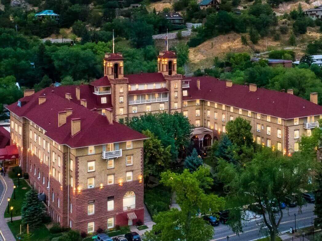 Aerial view of Hotel Colorado