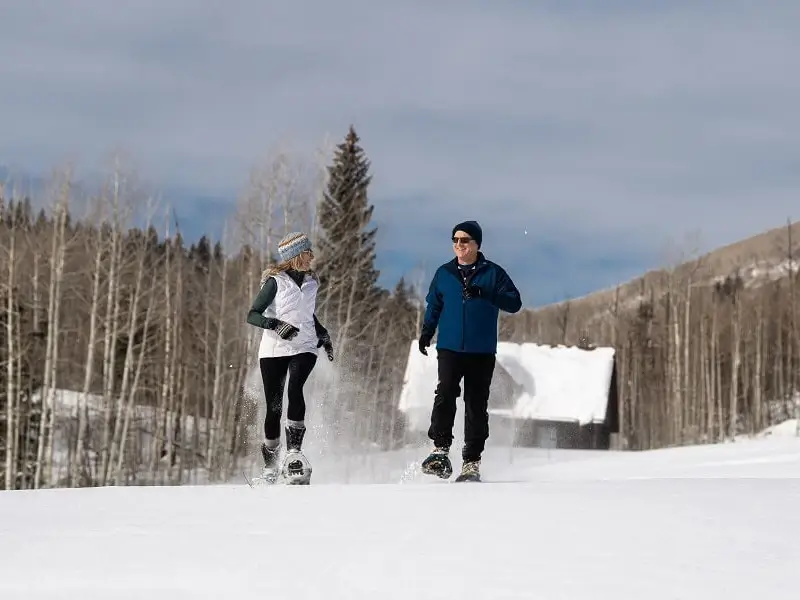 Romantic couple in winter in Glenwood Springs